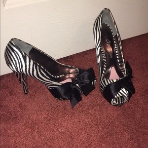 Zebra high heels